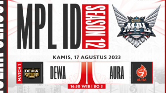 Jadwal MPL ID S12 Hari Ini 17 Agustus 2023, Dewa United Esports vs Aura Fire Jam Berapa?