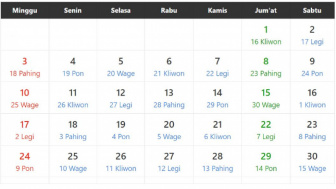 Kalender Jawa September 2023 Lengkap dengan Pasaran