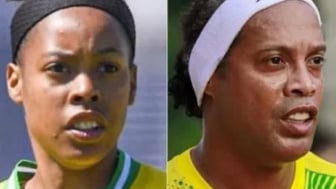 Geger Striker Wanita Liga Afrika Selatan Mirip Banget Ronaldinho, Tak Cuma Muka Tapi Prestasinya Juga