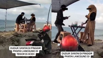 Viral Pria di Aceh Labrak Sejoli, Ancam Mau Lempar ke Laut Jika Pacaran