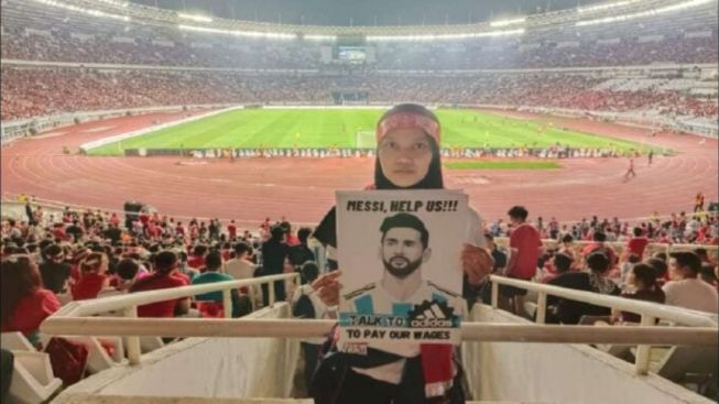 Aksi Protes, Buruh Perusahaan Produsen Adidas Minta Pertolongan Messi saat Timnas Indonesia vs Argentina