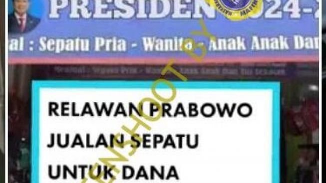 CEK FAKTA: Relawan Prabowo Jualan Sepatu Untuk Dana Kampanye Pilpres 2024, Benarkah?