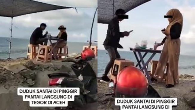 Viral Pria di Aceh Labrak Sejoli, Ancam Mau Lempar ke Laut Jika Pacaran