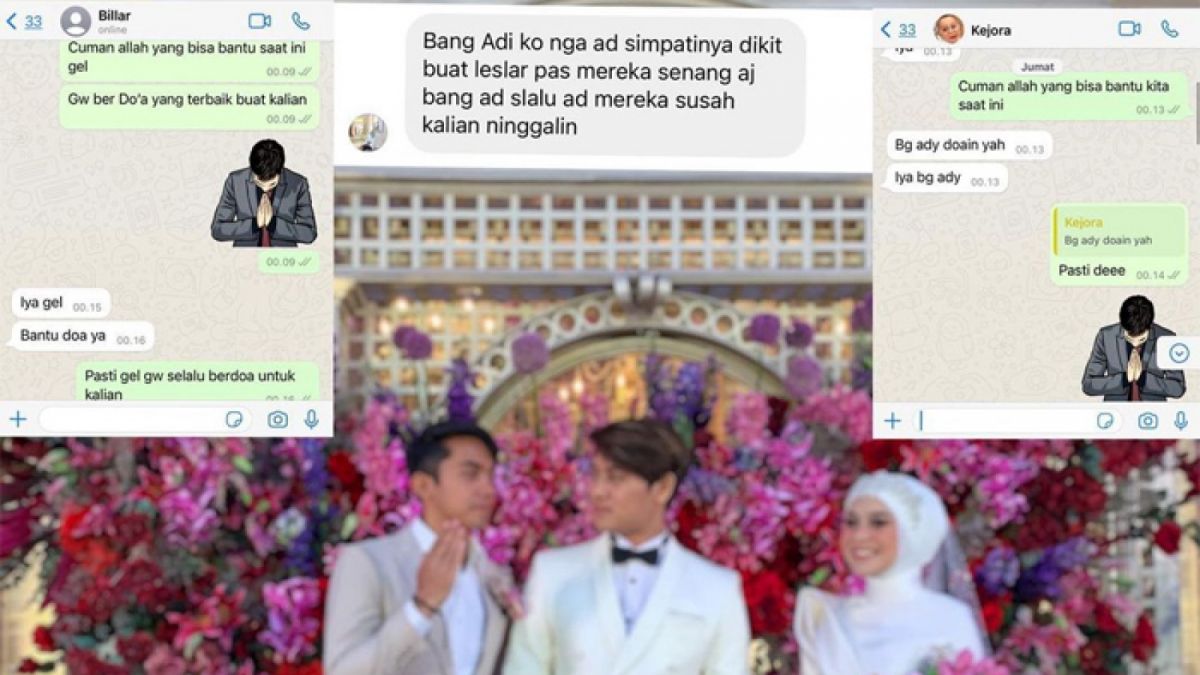 Ady Sky memposting chatting dengan Rizky Billar dan Lesti Kejora. [Instagram @adysky]