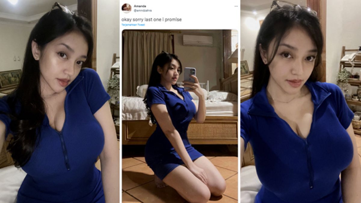 Foto tengah merupakan unggahan Amanda Zahra terbaru pada Jumat (21/10/2022). Foto kanan dan kiri diunggah pada Senin (17/10/2022). [Twitter @amndzahra]
