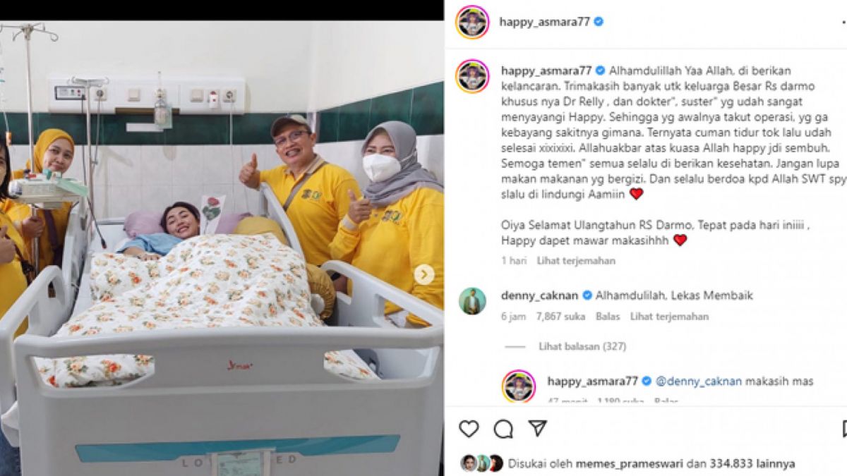 Denny Caknan beri perhatian ke Happy Asmara. [Instagram @happy_asmara77]
