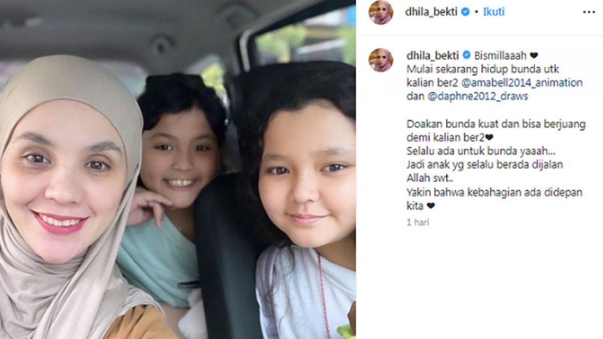 Postingan Aldila Jelita di Instagram. [Instagram @dhila_bekti]