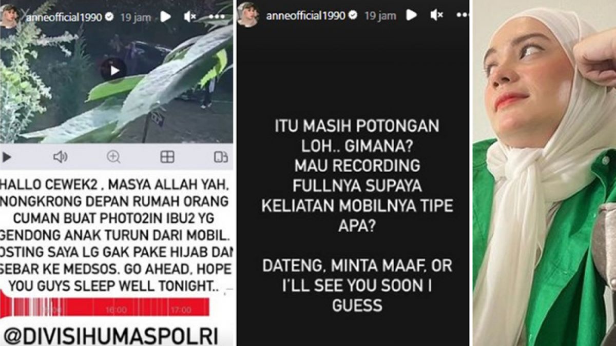 Putri Anne geram kepada paparazi yang memotretnya saat tidak berjilbab. [Instagram @anneofficial1990]