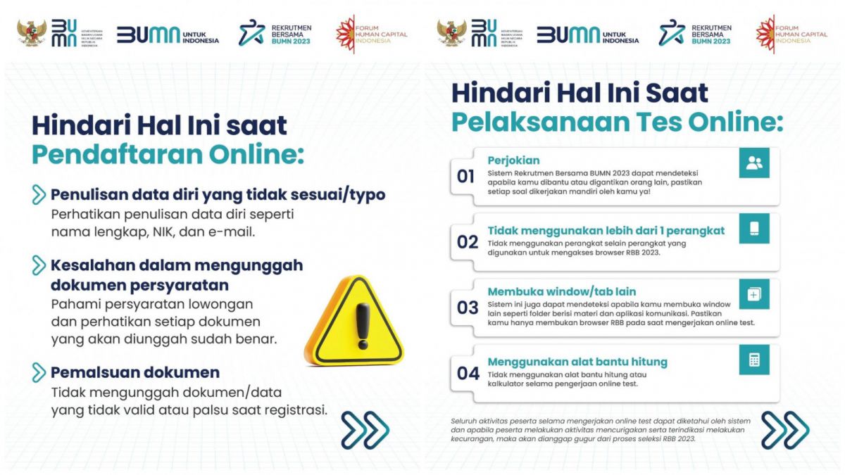 Hal-hal yang harus dihindari saat RBB 2023 [Kolase Instagram/@fhci.bumn]