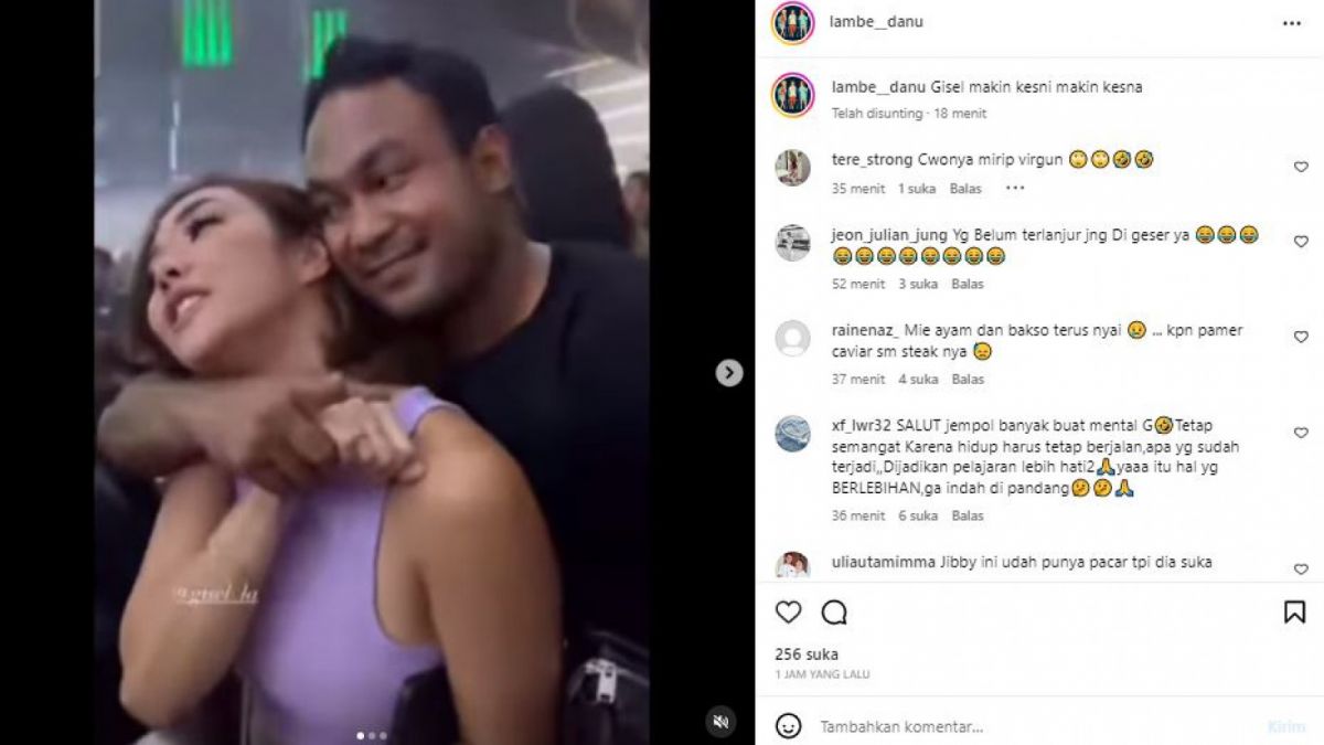 Gisel Terlihat Mesra Dipeluk Seorang Pria [Instagram/lambe_danu]