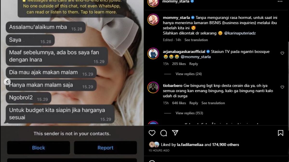 Usai Dituding Sok Suci, Inara Rusli Justru Pamer Ajakan Makan Malam dari Bos? [Instagram @mommy_starla]