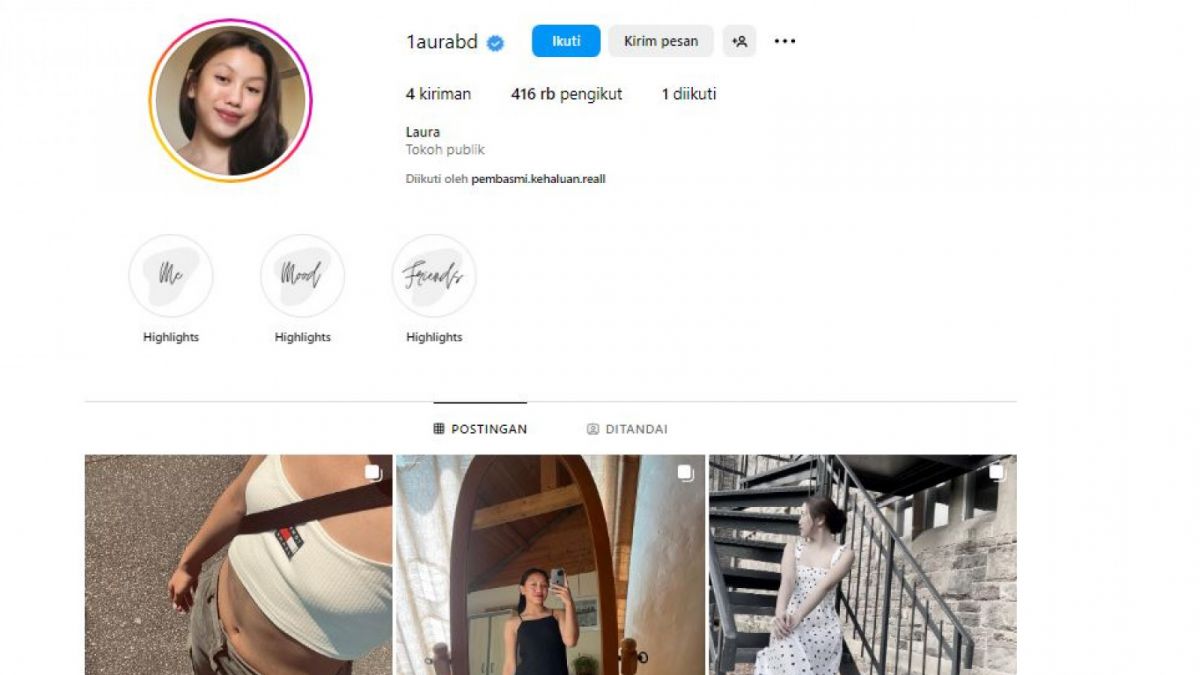 Tangkapan Layar Akun Instagram Lolly Putri Nikita Mirzani [Instagram/1aurabd]
