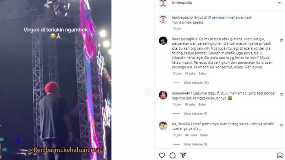 Virgoun Diduga Ngambek Usai Diteriaki Penonton [Instagram/lambegosiip]