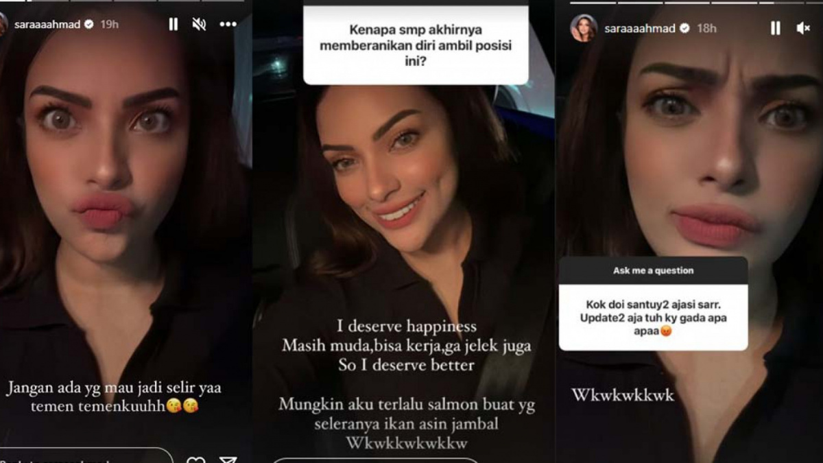 Curhatan Sarah Ahmad mengenai isu keretakan rumah tangganya. [@saraaaahmad.]