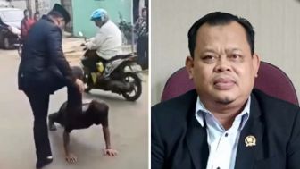 Wakil Ketua DPRD dari Golkar Injak Sopir Truk dan Suruh Guling-guling, Netizen Geram: Gambaran Orba!