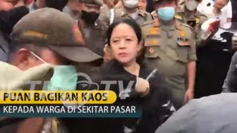 Viral Puan Maharani Cemberut saat Bagi-bagi Kaus, Refly Harun Tertawa: Wajah Aslinya!