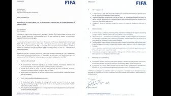 Inilah Penampak Isi Surat dari FIFA, Ketua PSSI Klaim Sudah Komunikasi Sebelum Ada Keputusan