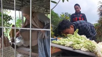 Kang Dedi Mulyadi ke Makam Istri Pertama, Ambu Anne ke Makam Ayah yang Melarangnya Bercerai