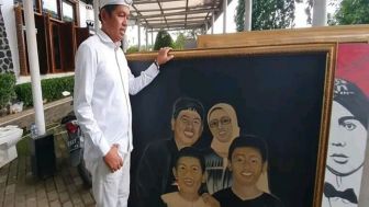 Terusir dari Gedung Kembar, Kang Dedi Simpan Lukisan Bersama Neng Anne dan Dua Putranya