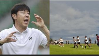 Tegas! Shin Tae-yong Pimpin Langsung Latihan Fisik Timnas Indonesia di Pemusatan Latihan Jelang Piala AFF