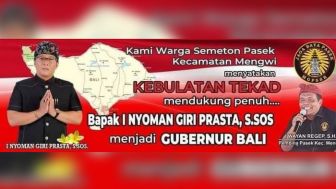 Wayan Regep Terang-terangan Bawa Soroh Pasek Dukung Giri Prasta Jadi Gubernur Bali, Siap Terima Sanksi Koster?