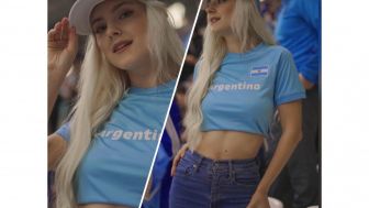 Eva Elfie, Si Cantik Bintang Porno Rusia di Balik Kemenangan Argentina Bantai Kroasia