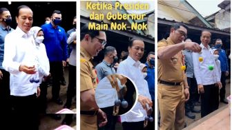 Ketika Presiden Jokowi dan Ridwan Kamil Main Latto-latto, Netizen Bilang Nostalgia Masa Kecil dan Meresahkan