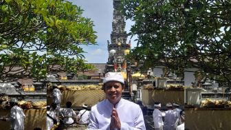 Euforia Umat Hindu Lakukan Persembahyangan Hari Raya Galungan di Pura Agung Jagatnatha Denpasar