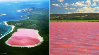 Unik, Danau Berwarna Merah Muda di Australia yang Eksotis