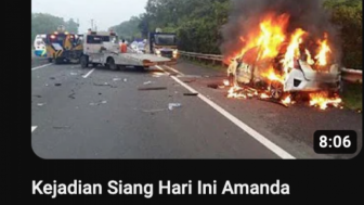 Cek Fakta: Benarkah Mobil Amanda Manopo Terbakar Hebat di Tol Cipali?