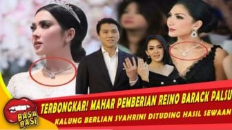 CEK FAKTA: Mahar Syahrini Palsu, Kalung Pemberian Reino Barack Hasil Sewaan, Benarkah?