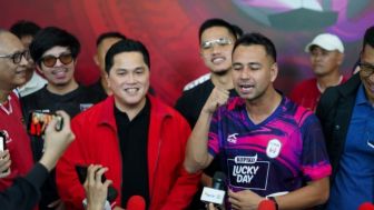 Erick Thohir Digeruduk Suporter Bola, Netizen Sebut PS Barito Putera dan Klub Raffi Ahmad Full Senyum