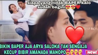 CEK FAKTA: Video Lama, Arya Saloka Mencium Bibir Amanda Manopo?