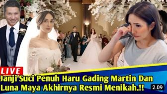 CEK FAKTA: Live Janji Suci Gading Marten Akhirnya Resmi Menikah dengan Luna Maya?