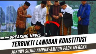 CEK FAKTA: Detik-Detik Jokowi Sujud ke Ma'ruf Amin, Terbukti Langgar Konstitusi?