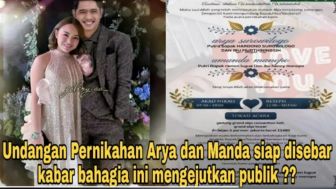 CEK FAKTA: Akhirnya Undangan Pernikahan Amanda Manopo dan Arya Saloka Tersebar ke Publik?