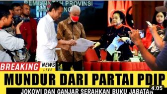 Cek Fakta: Mundur dari PDI-P, Jokowi dan Ganjar Pranowo Serahkan Buku Jabatan Depan Media?