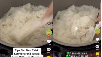 Trik Agar Nasi di Magic Com Jadi Punel dan Nggak Kering Meski Seharian Dipanasi, Cuma Pakai 1 Bahan Dapur Ini