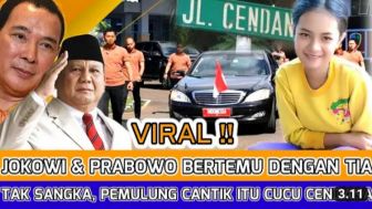 CEK FAKTA: Viral! Jokowi dan Prabowo Bertemu Tia, Cucu Cantik Cendana yang Kini Jadi Pemulung?