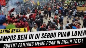 CEK FAKTA: Ricuh Total Puan Maharani Lovers Serbu Kampus BEM UI Buntut dari Meme Tikus