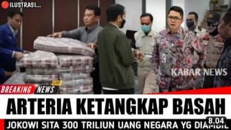 CEK FAKTA: Arteria Dahlan Dijemput KPK, Jokowi Sita Rp300 Triliun Uang Negara yang Dicuri?