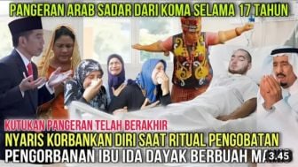 CEK FAKTA: Ibu Ida Dayak Nyaris Korbankan Diri, Saat Lakukan Ritual Pengobatan Pangeran Arab yang Koma 17 Tahun?