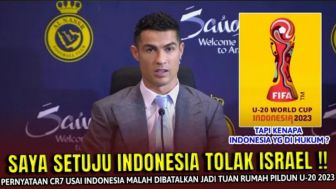 Cek Fakta: Kelas! Cristiano Ronaldo Langsung Komentar Begini Usai Indonesia Batal Tuan Rumah Pildun, Benarkah?