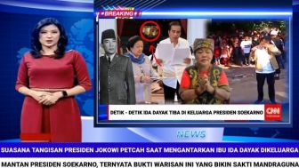 CEK FAKTA: Tangis Jokowi Pecah Saat Mengantarkan Ibu Ida Dayak di Keluarga Mantan Presiden Soekarno, Benarkah?