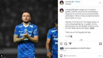 Marc Klok Ungkap Kesedihan Usai Persib Finish di Posisi 3 Liga 1