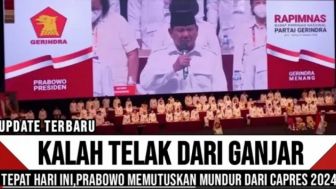 CEK FAKTA: Kalah Telak Dari Ganjar Pranowo! Tepat Hari ini, Prabowo Subianto Memutuskan Mundur dari Pilpres 2024, Benarkah?