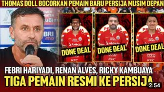 CEK FAKTA: Thomas Doll Bocorkan Pemain Baru Musim Depan! Febri Hariyadi, Renan Alves, dan Ricky Kambuaya Resmi ke Persija Jakarta?