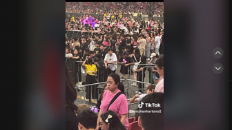 Viral! Wanita Mirip Puan Maharani Terciduk Datang ke Konser BlackPink di Singapura