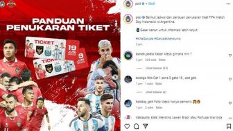 PSSI Rilis Jadwal Penukaran Tiket Timnas Indonesia vs Argentina, Warganet: Foto Messi Hanya Pemanis