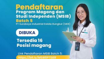 Info Magang dan Studi Independen Bersertifikat 2023, PT Surabaya Industrial Estate Rungkut Persero, Berikut Link Pendaftarannya